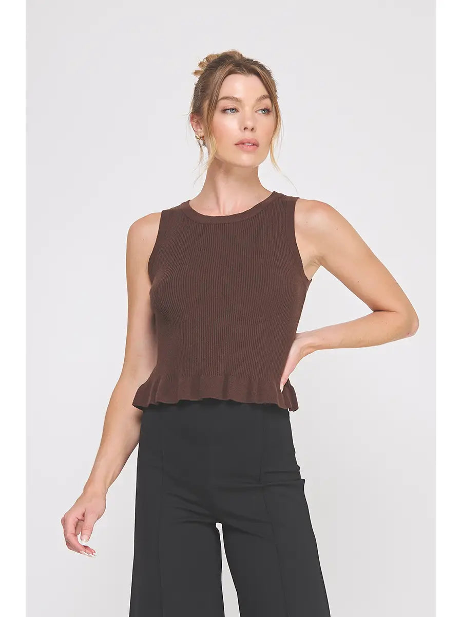 So Easy Rib-Knit Sweater Tank
