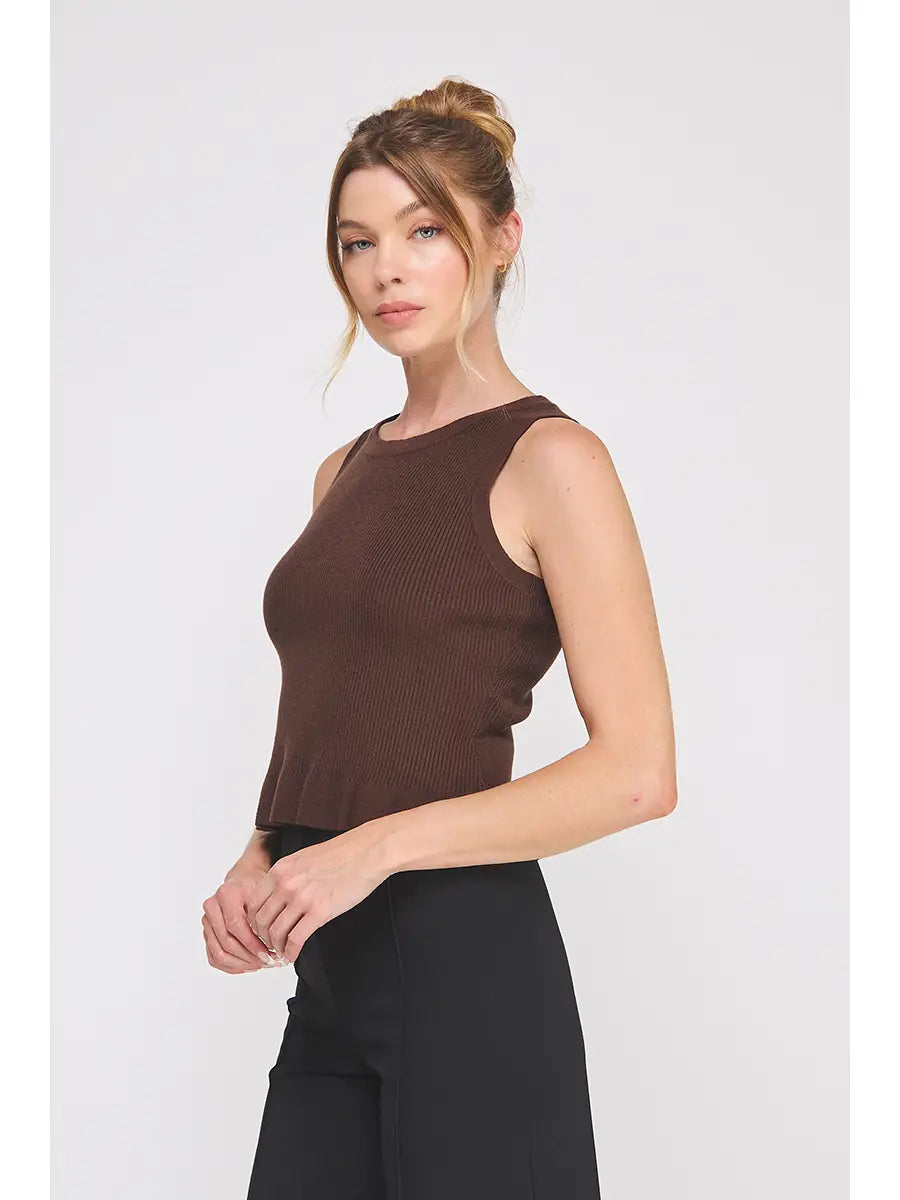 So Easy Rib-Knit Sweater Tank