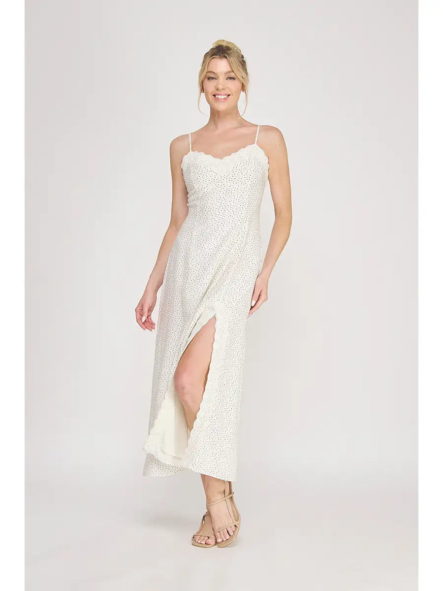 River Shine Polka Dot Maxi Dress
