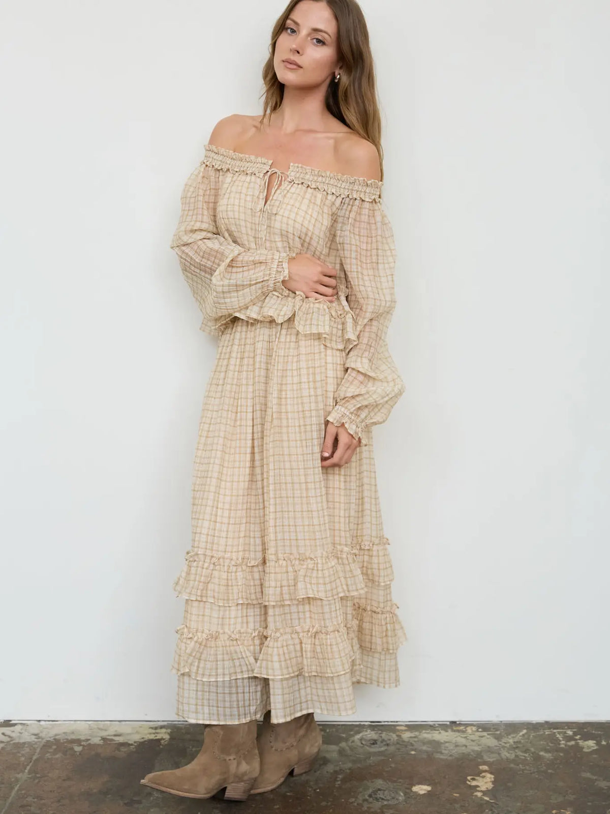 Café Exotique Puff Sleeve Top