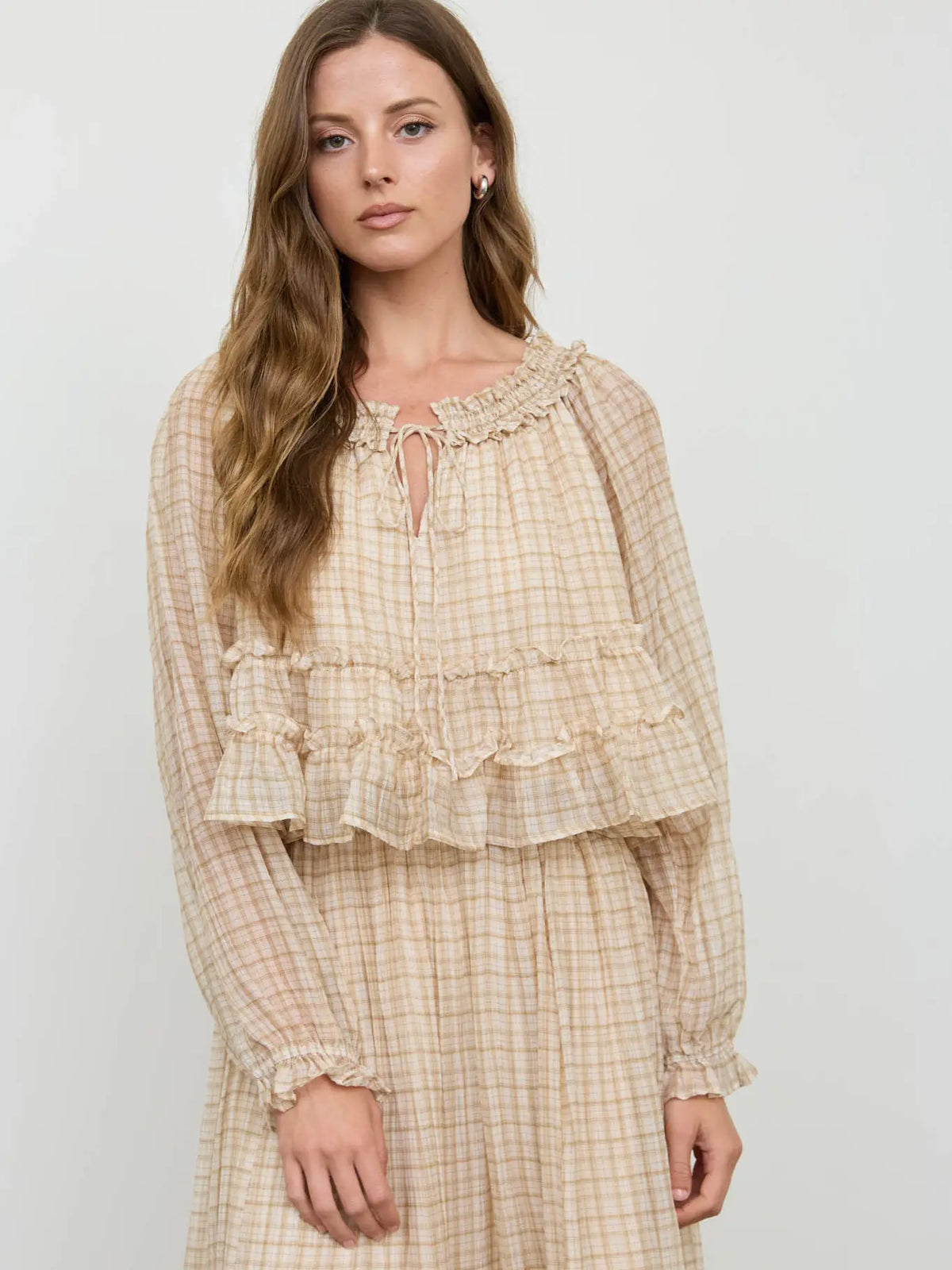 Café Exotique Puff Sleeve Top