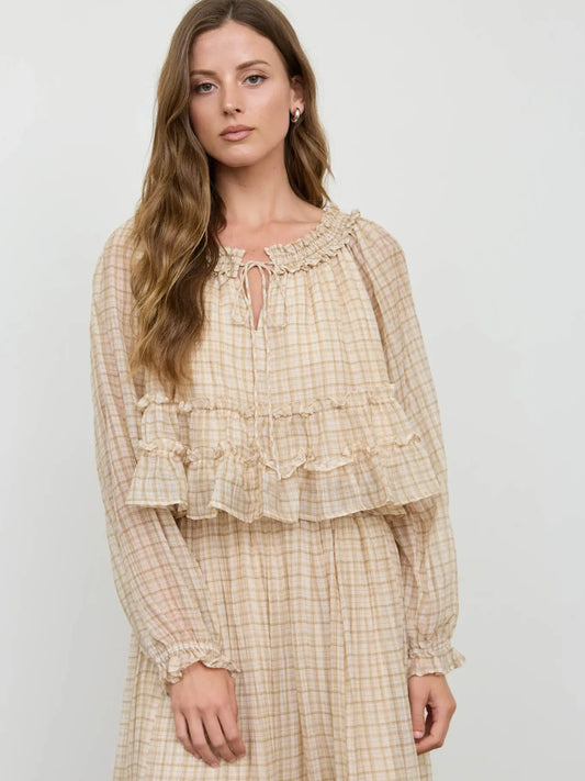Café Exotique Puff Sleeve Top
