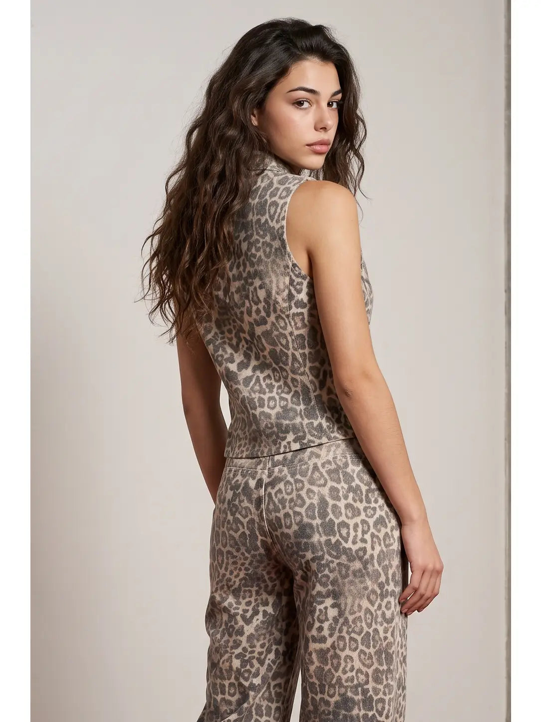 Undone Leopard Vest