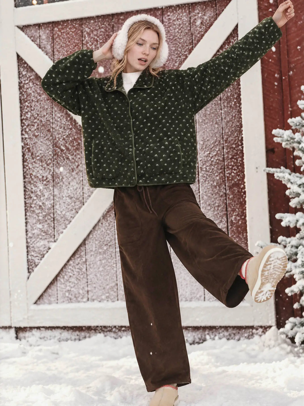 Sherpa Dot Snap Jacket