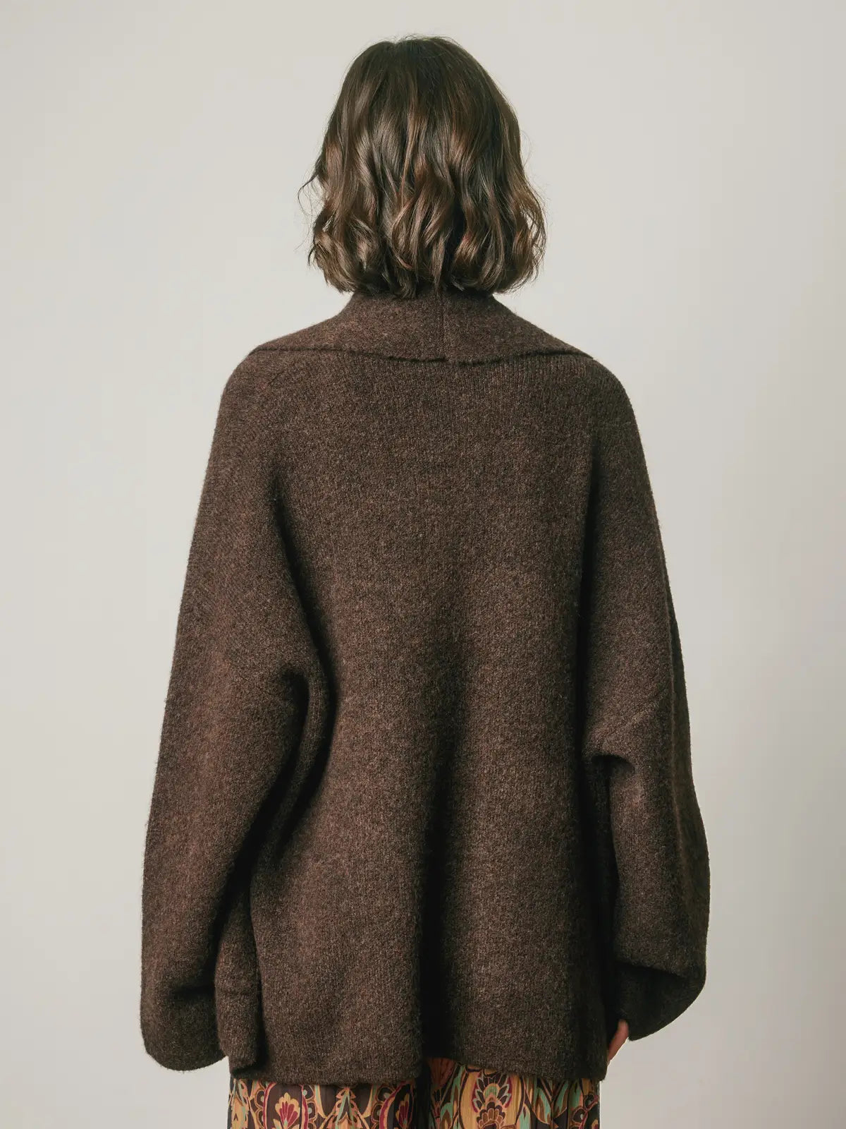 Relaxed Shawl Collar Open Front Cardigan