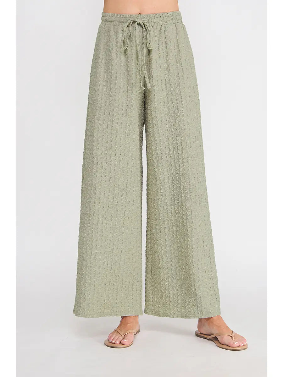 Tie-Waist Wide Leg Pants
