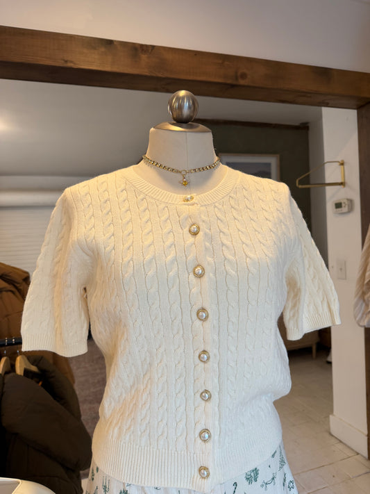 Bonjour Cable Knit Sweater Top