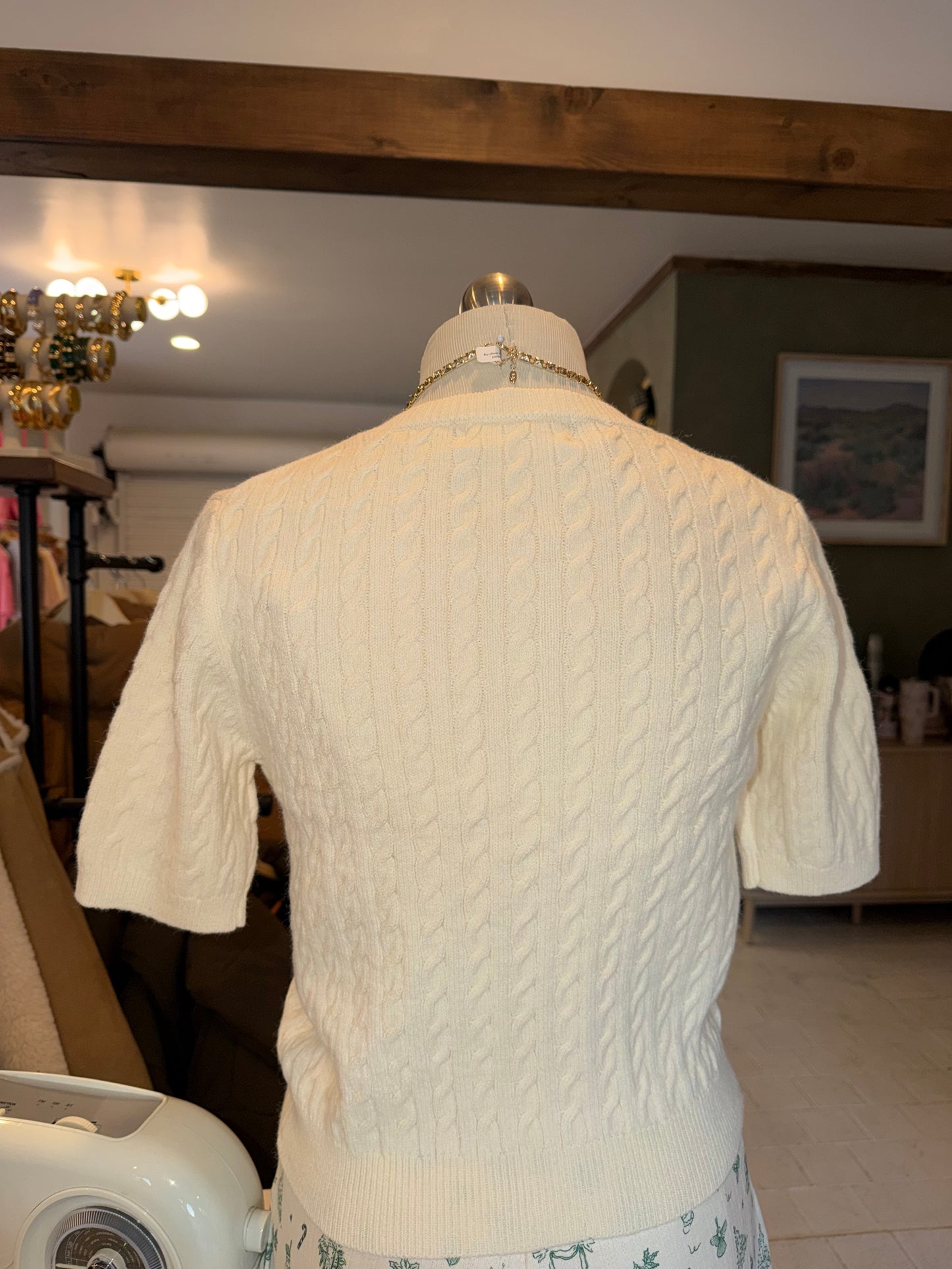 Bonjour Cable Knit Sweater Top