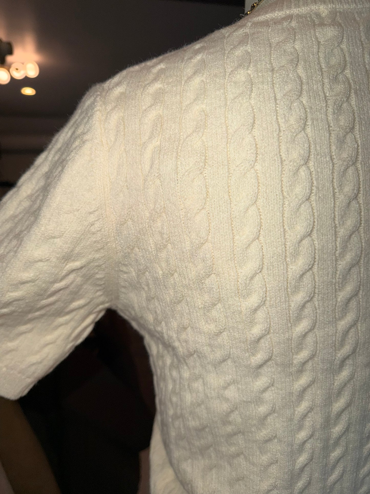 Bonjour Cable Knit Sweater Top