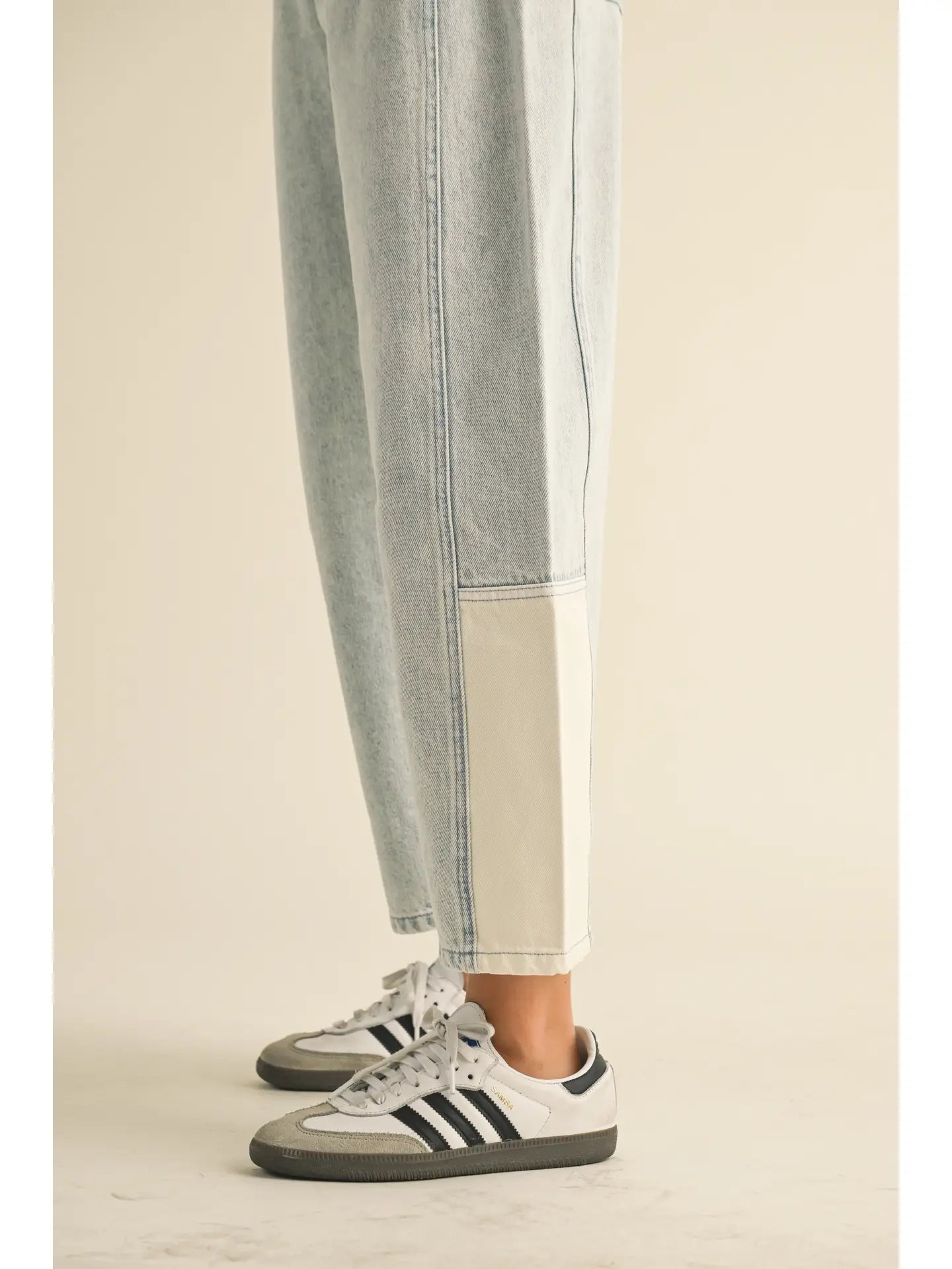 Balanced in Blue Barrel Denim Pants