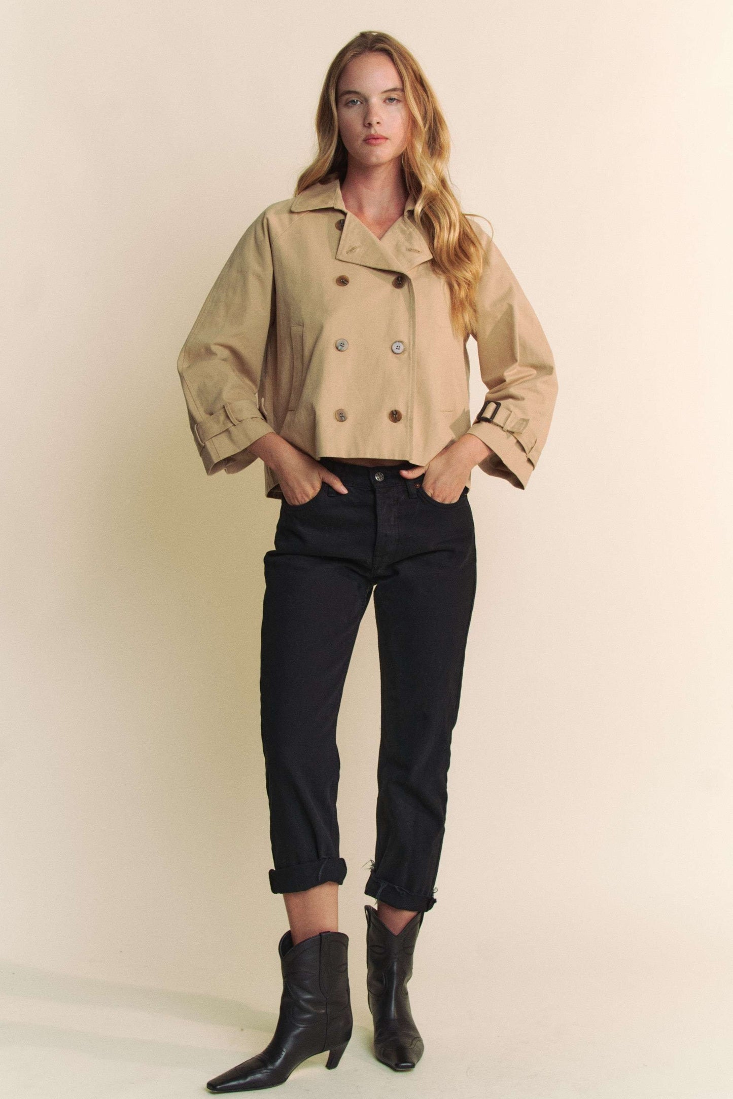 Savannah Cropped Trench Coat