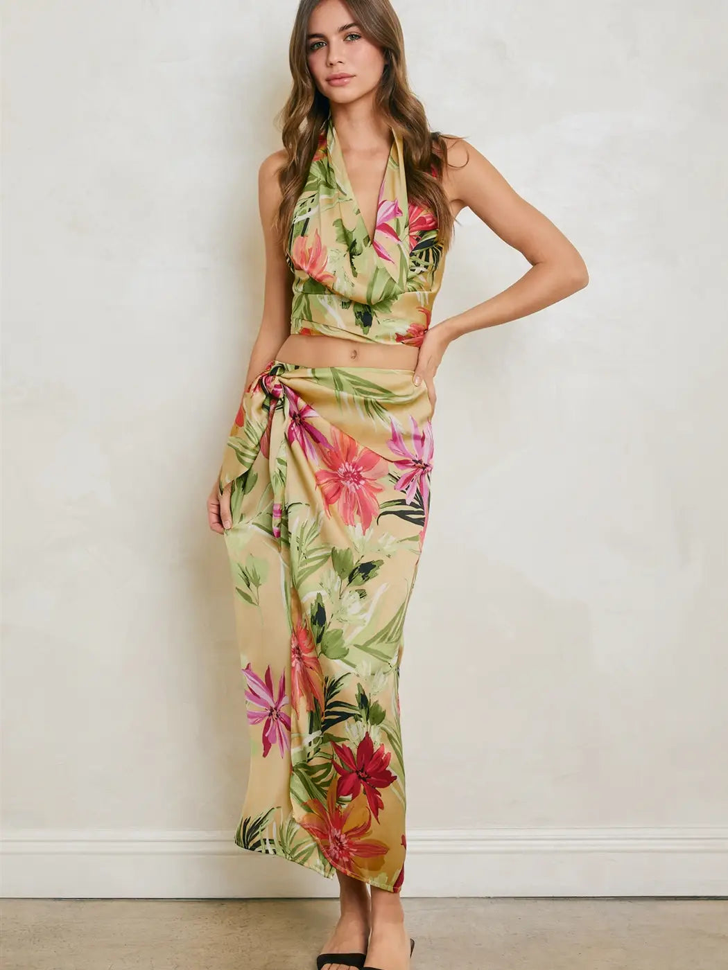 Rainforest Leaf Sarong Wrap Skirt