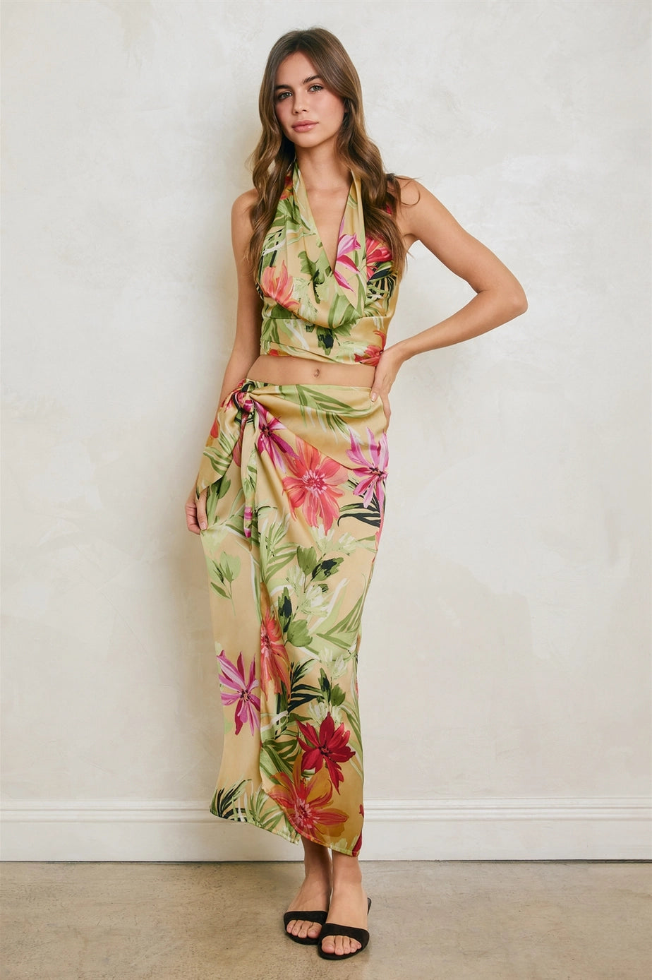 Rainforest Leaf Sarong Wrap Skirt