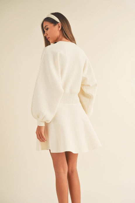 Clarissa Balloon Sleeve Sweater Dress