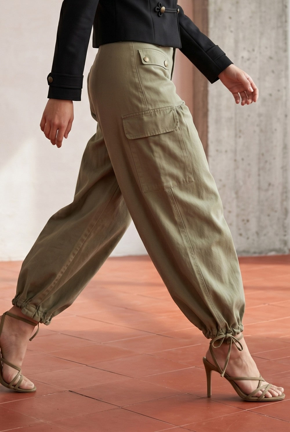Tied Up Twill Pants
