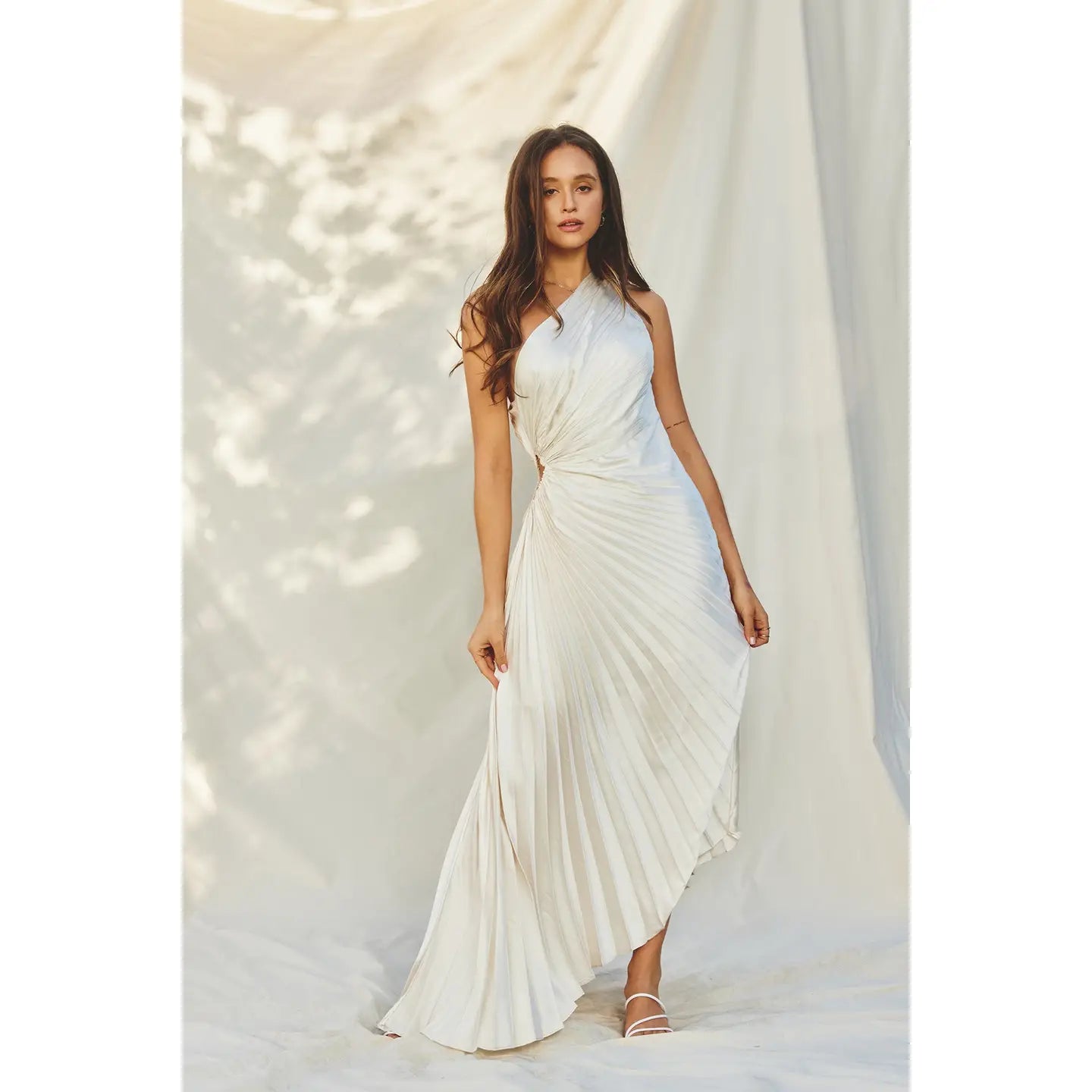 Pearl Pleated Dress