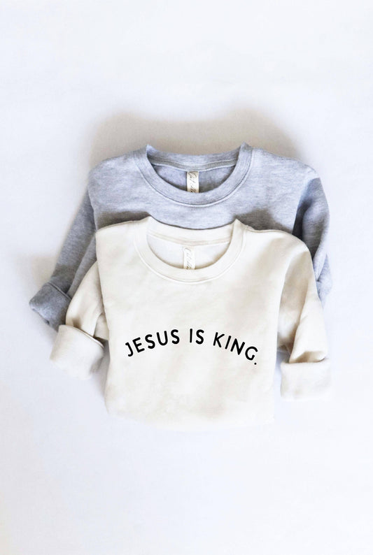 JESUS IS KING  Toddler Unisex Graphic Sweatshirt