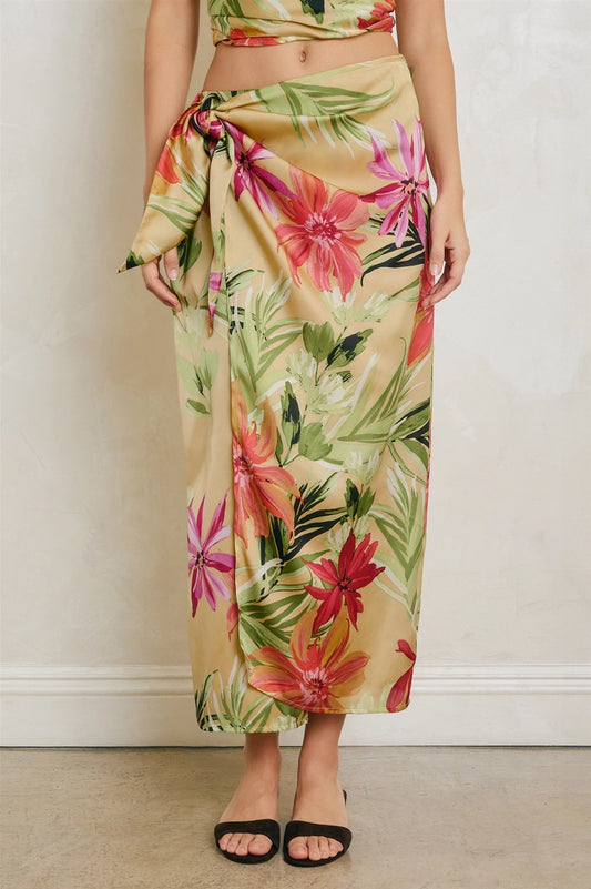 Rainforest Leaf Sarong Wrap Skirt