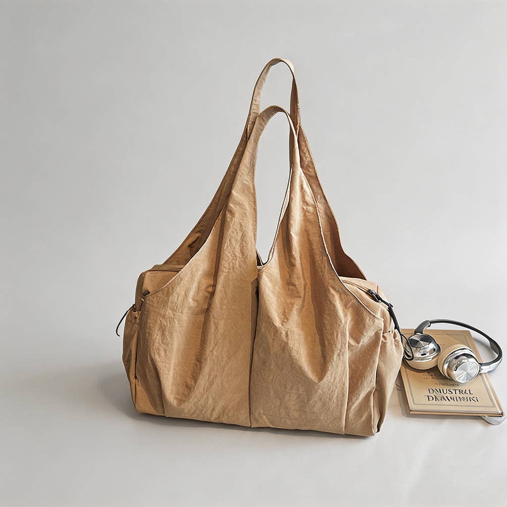 Nylon Slouchy Tote Bag