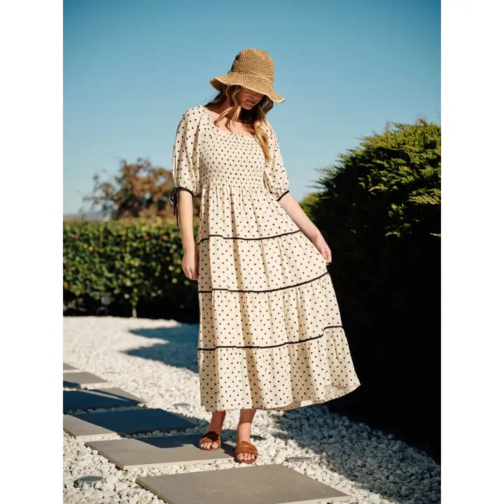 Melanie Polka Dot Midi Dress