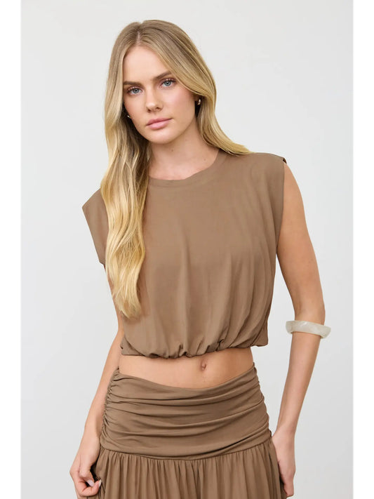 Cocoa Club Balloon Crop Top
