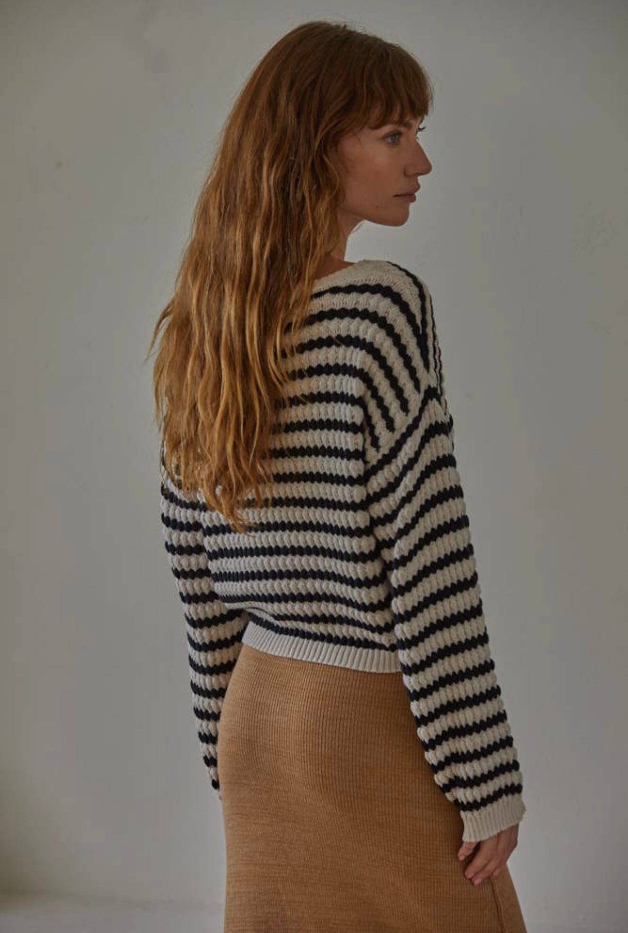 Sia Striped Pullover Sweater