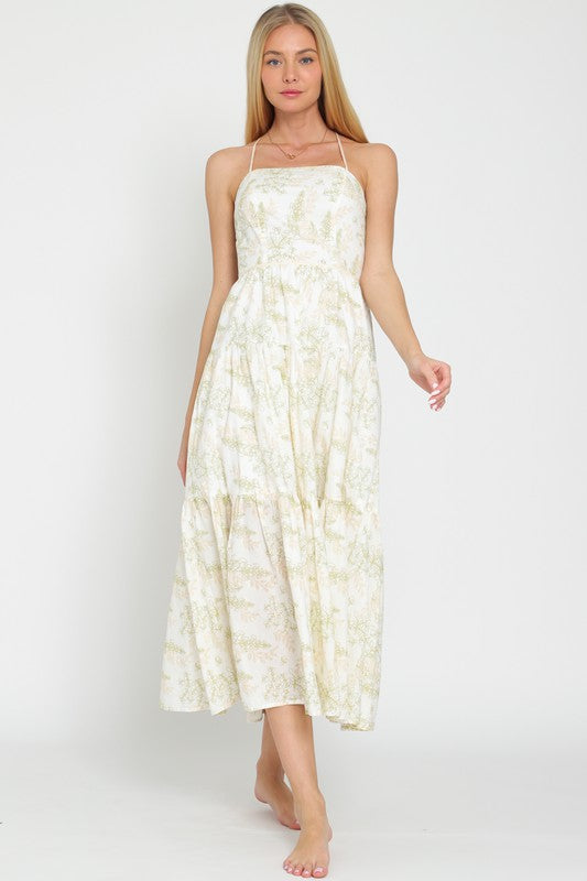 Coconut Lime Tiered Maxi Dress