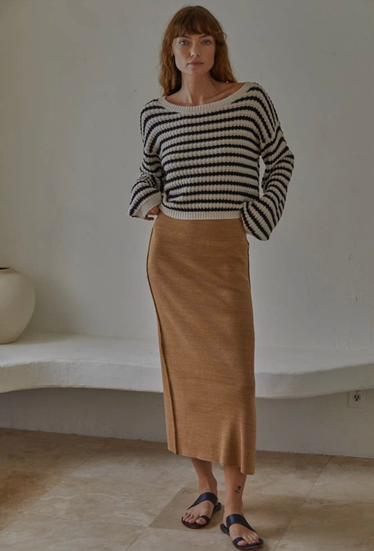 Sia Striped Pullover Sweater