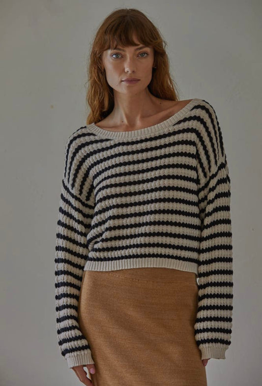 Sia Striped Pullover Sweater