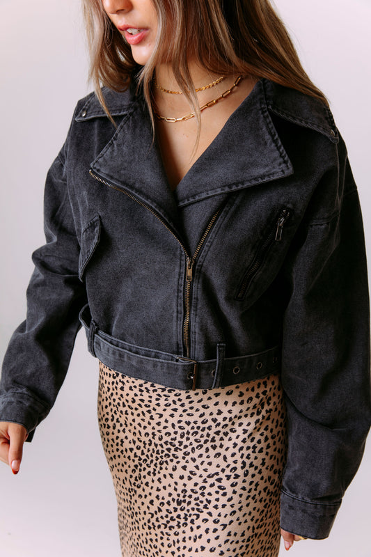 MOTO GIRL DENIM JACKET