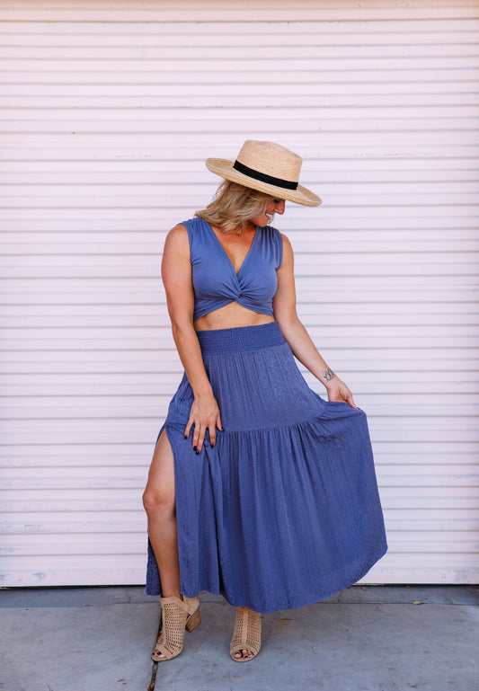 CAN'T BE TAMED JACQUARD MAXI SKIRT
