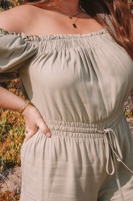 SAGE MOOD PUFF SLEEVE JUMPSUIT