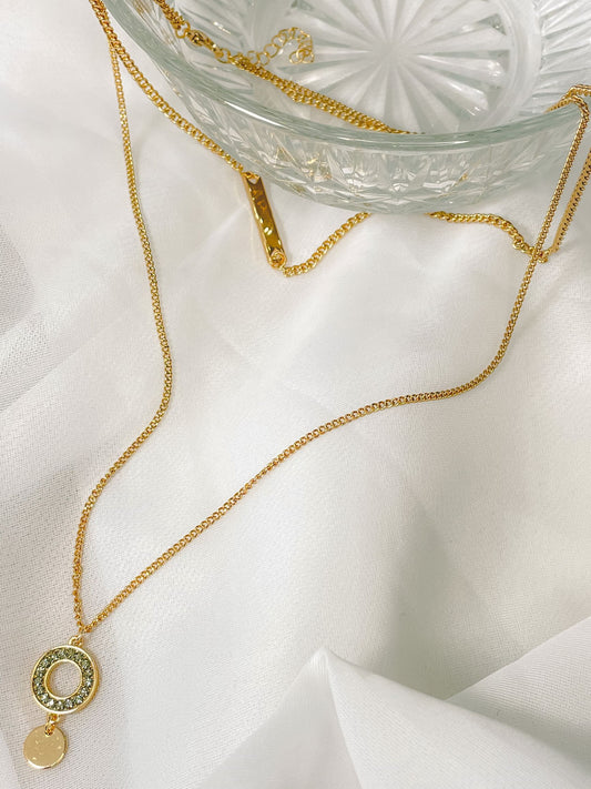 Halo Droplet Pendant Necklace