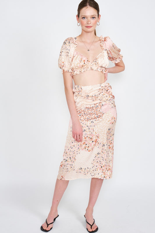 Pink Delight Maxi Skirt 2-Piece Set