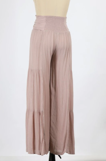 DESERT ROSE WIDE-LEG TROUSERS