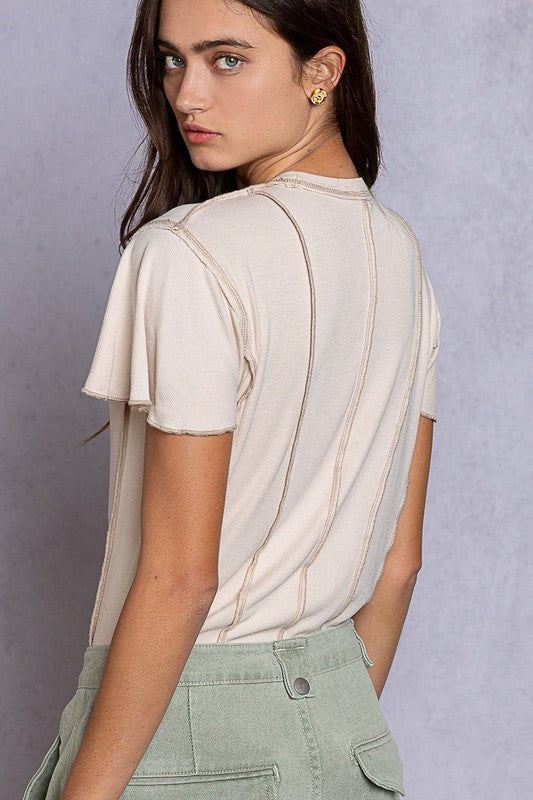 Seamless Exposed Stitched Top