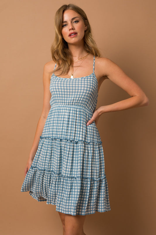 Plus Size Blue Merrow Mini Dress