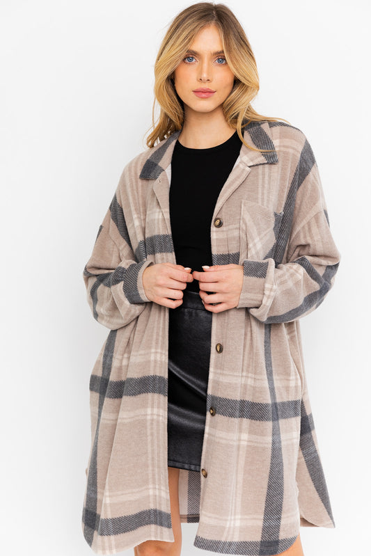 CHILLY & COOL LONG PLAID FLANNEL