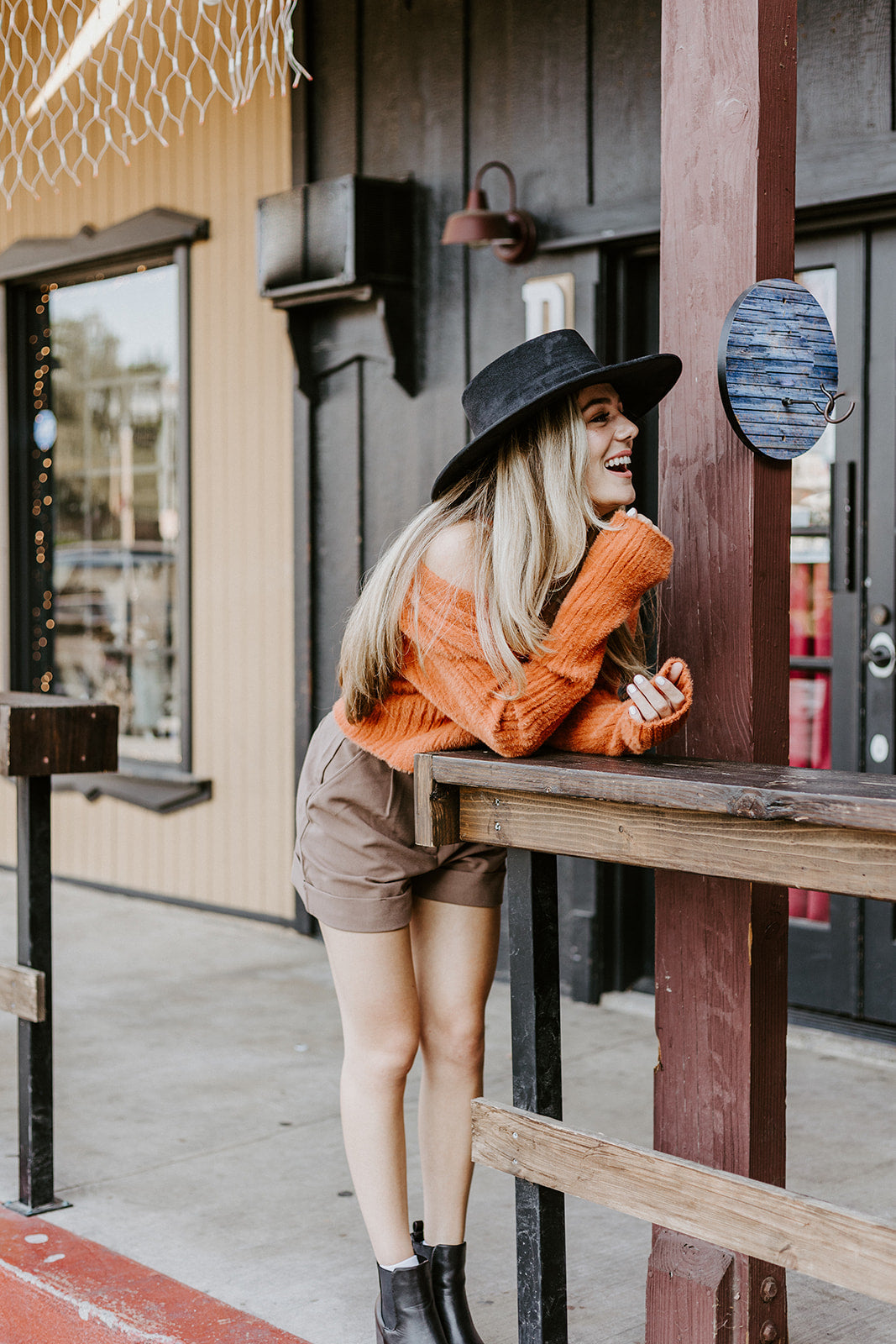 Pumpkin Spice Crop Sweater 2-Piece Set