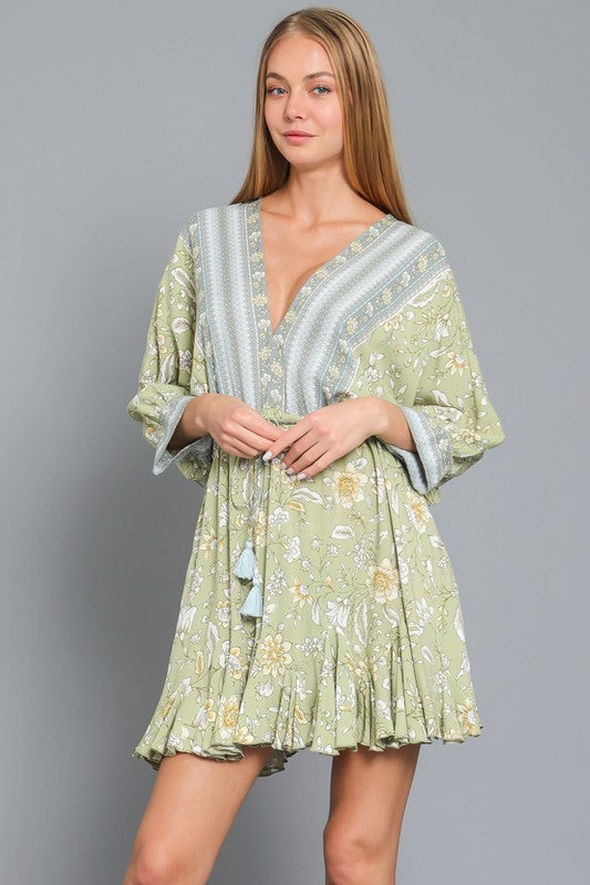 Paradise Green Dolman Dress