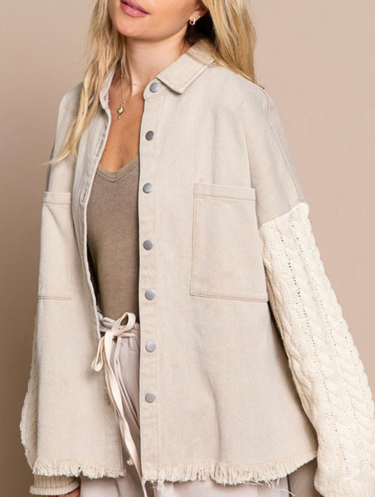 Cotton PLUS SIZE Shacket