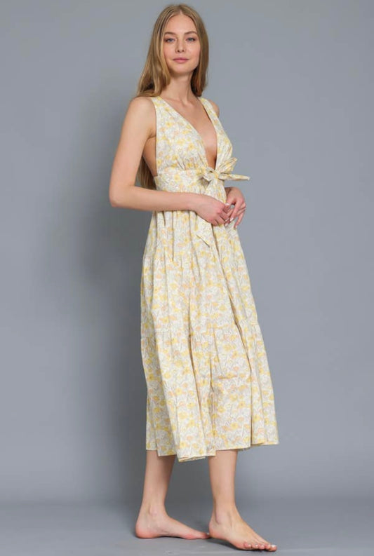 Little Miss Sunshine Tiered Midi Dress