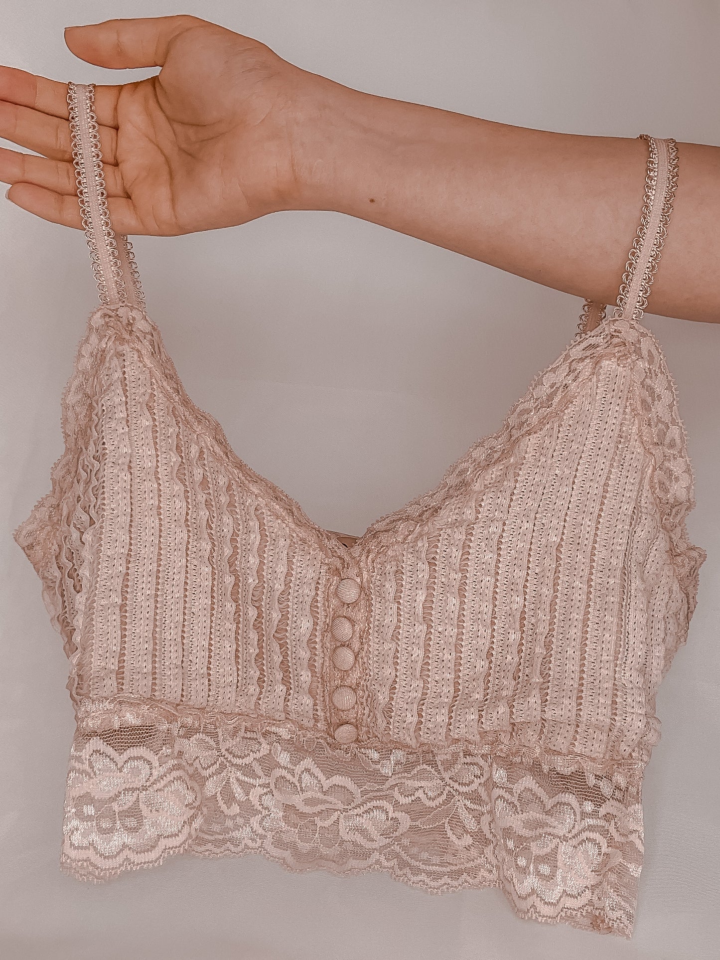 ROSÉ LACE BRALETTE