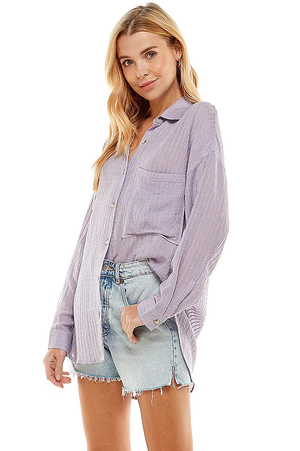 The Lavender Fields Button Up
