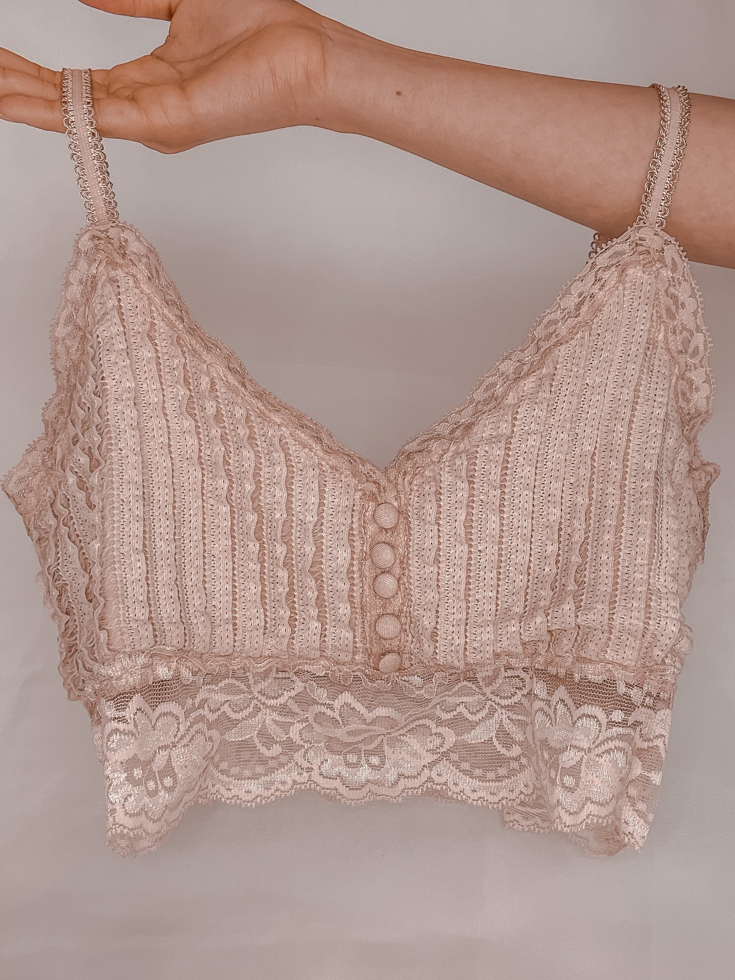 ROSÉ LACE BRALETTE