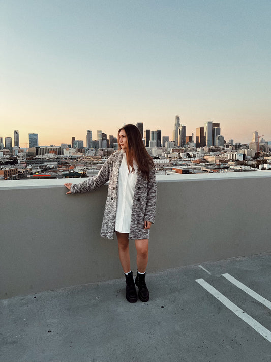 Flat White Oversized Shirt Dress