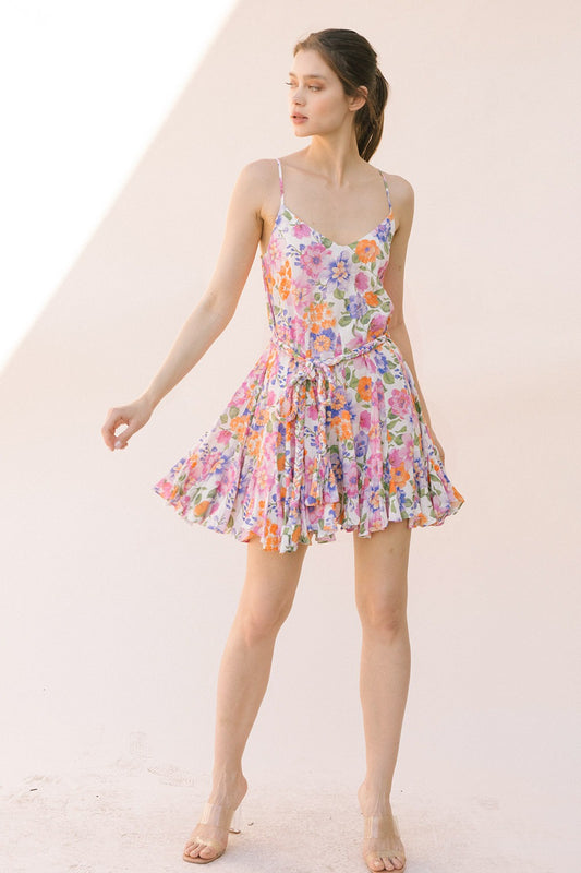 Lavender Lemonade Floral Dress