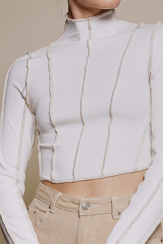 MOSCATO BIANCO LADIES KNIT CONTRAST TOP