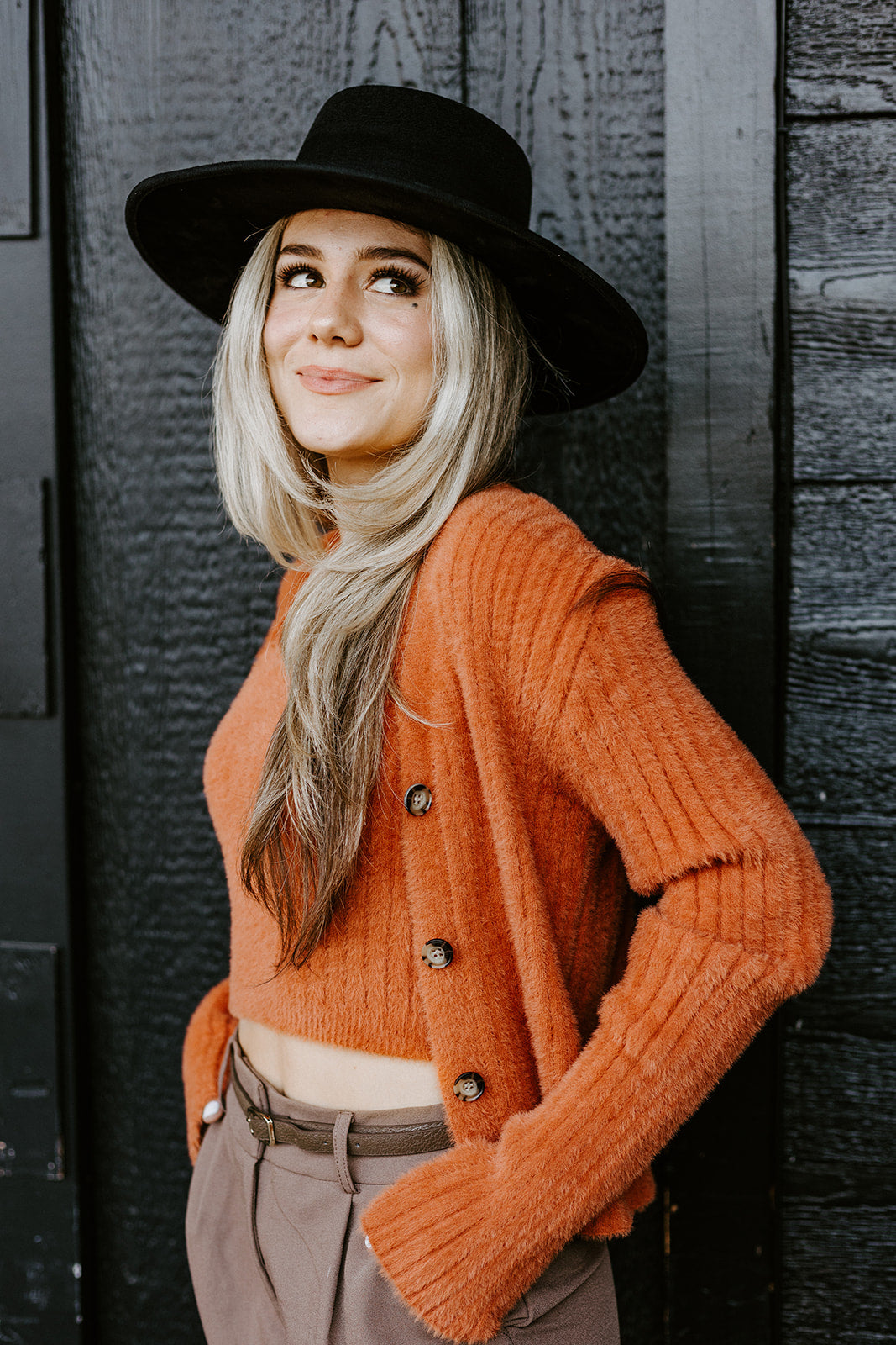 Pumpkin Spice Crop Sweater 2-Piece Set