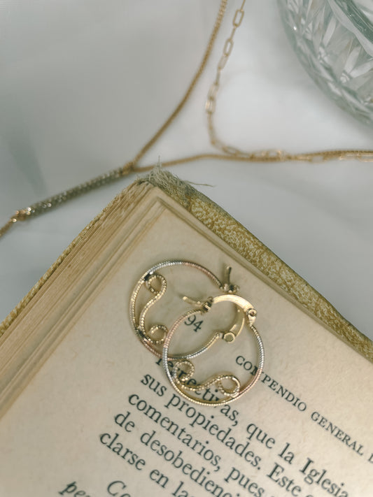 Ornament Tri-Color Gold-Plated Hoop